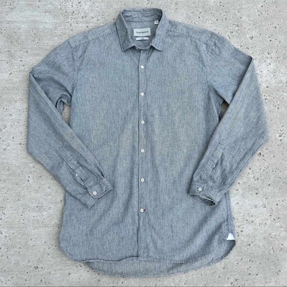 Oliver Spencer Clerkenwell Slim Organic Button Shirt Small